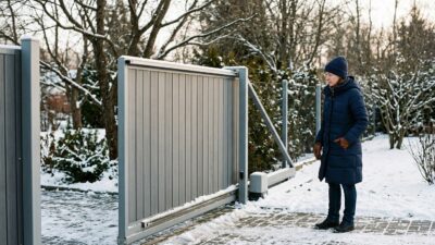 Откатные ворота: сколько места нужно сбоку и что в них ломается зимой