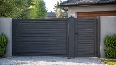 Ворота со встроенной калиткой: плюсы, минусы и когда её делать
